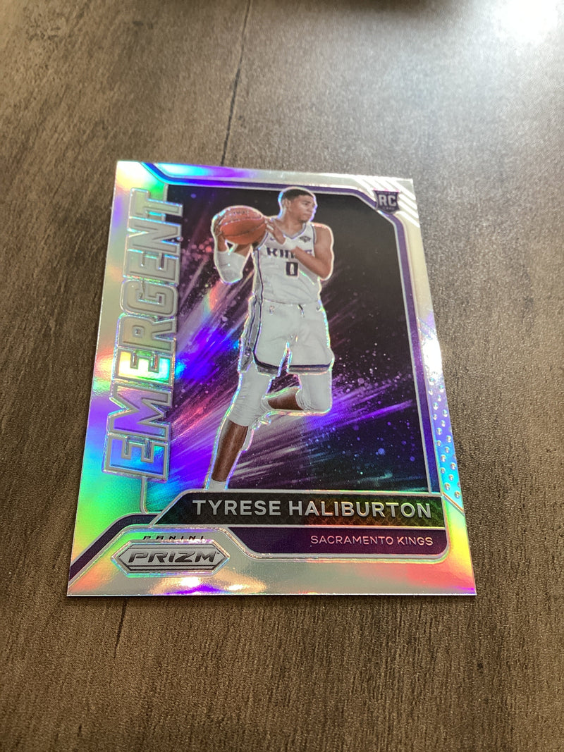 Tyrese Haliburton 2020-21 Panini Prizm RC Emergent Prizms Silver Panini