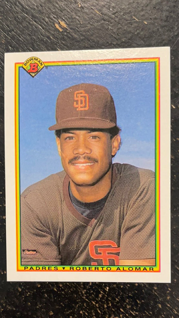 Roberto Alomar San Diego Padres MLB 1990 Bowman - Tiffany 221 