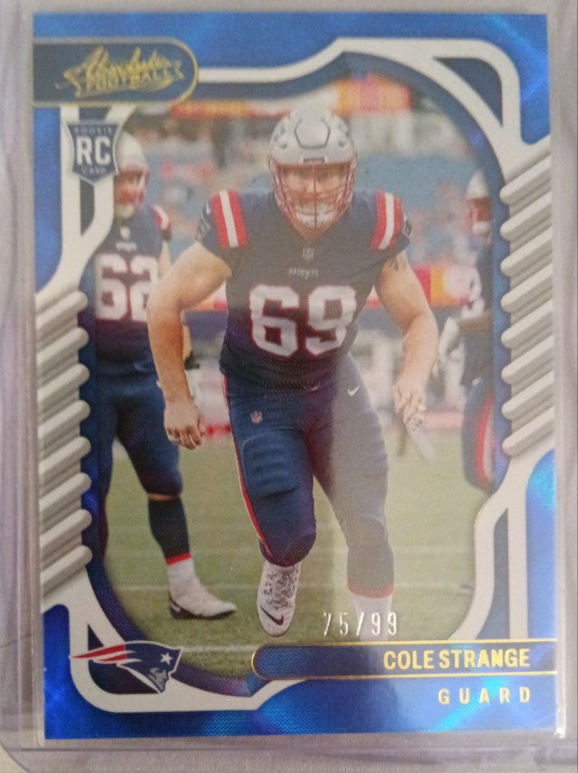 Cole Strange New England Patriots NFL 2022 Panini Absolute: Blue 165 