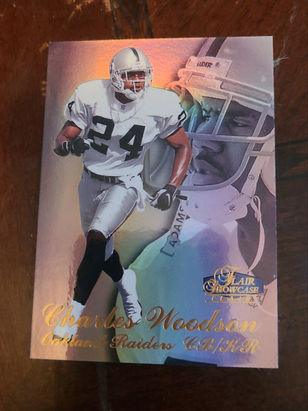 Charles Woodson Oakland Raiders NFL 1998 Flair Showcase 28 RC