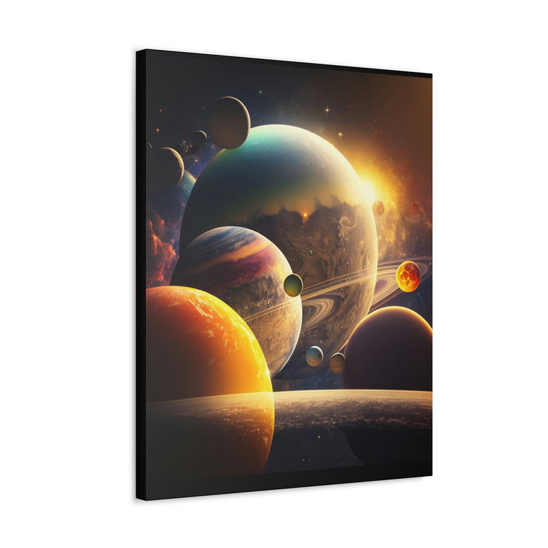 Stretched Canvas - Planets aligned Printify