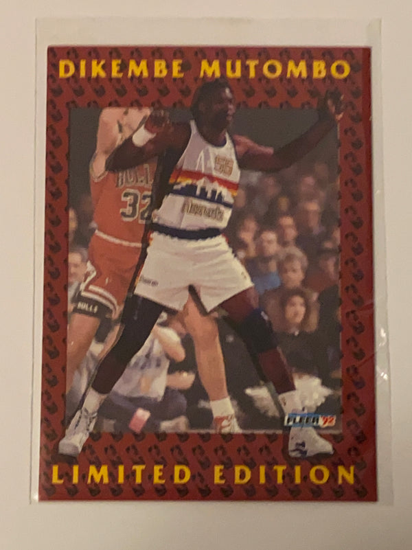 Dikembe Mutombo Denver Nuggets NBA 1991 Fleer - Dikembe Mutombo Limited Edition 10 