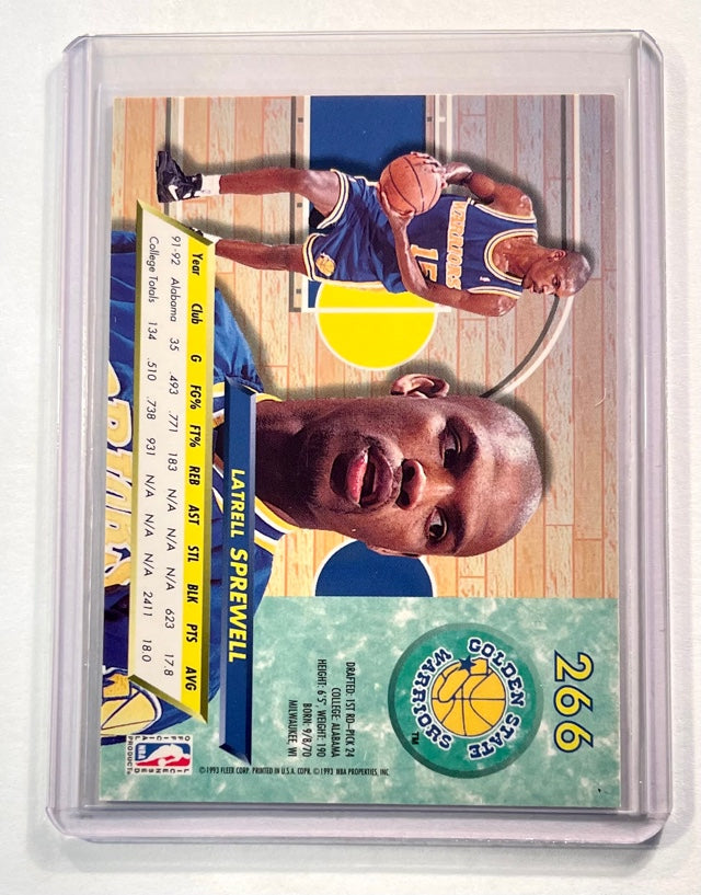 Latrell Sprewell Golden State Warriors NBA 1992-93 Ultra 266 RC Ultra