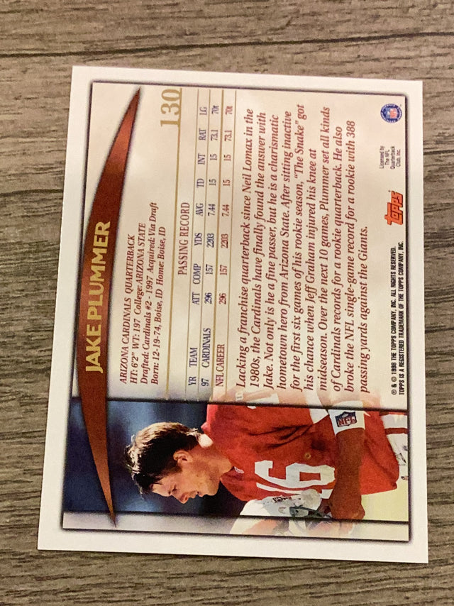Jake Plummer Arizona Cardinals NFL 1998 Topps 130 Topps