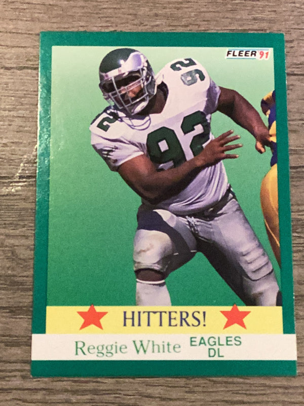 Reggie White Philadelphia Eagles NFL 1991 Fleer 397 HIT