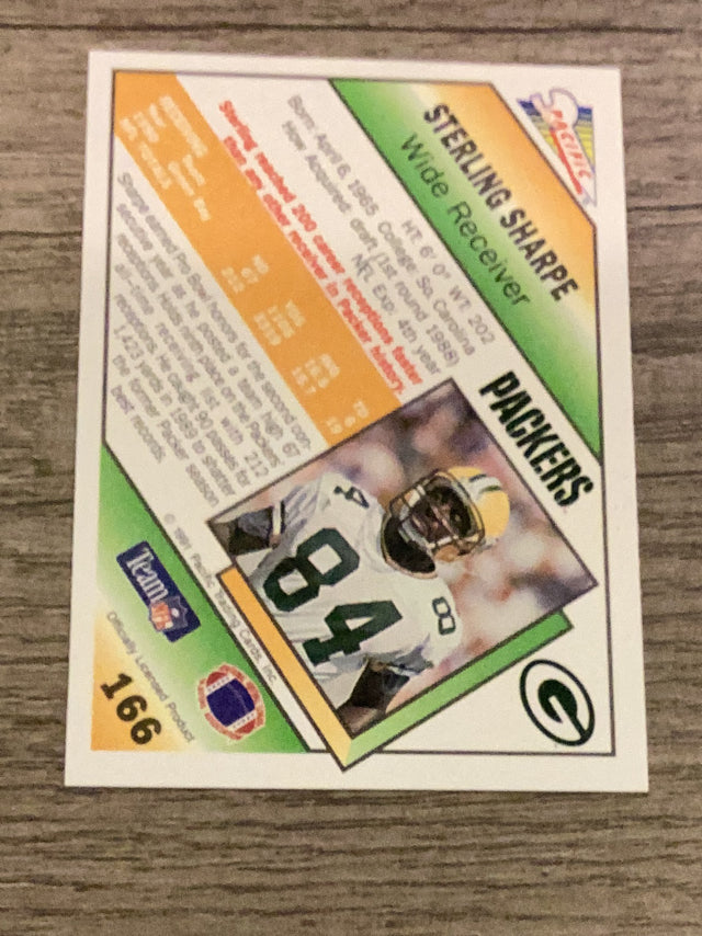 Sterling Sharpe Green Bay Packers NFL 1991 Pacific 166 Pacific