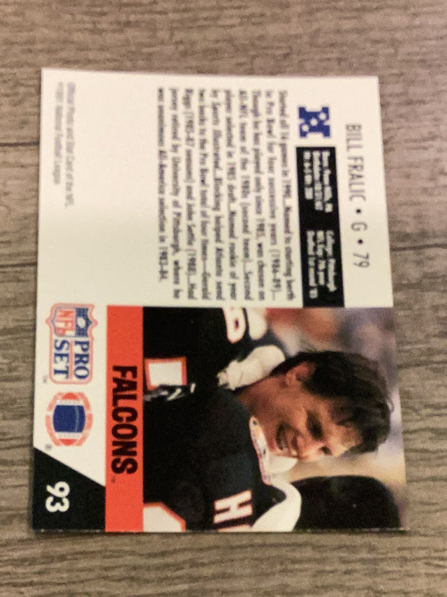 Bill Fralic Atlanta Falcons NFL 1991 Pro Set 93 Pro Set