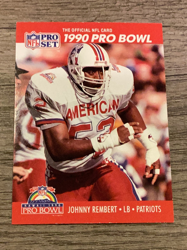 Johnny Rembert New England Patriots NFL 1990 Pro Set FACT Cincinnati 367 PB, W10