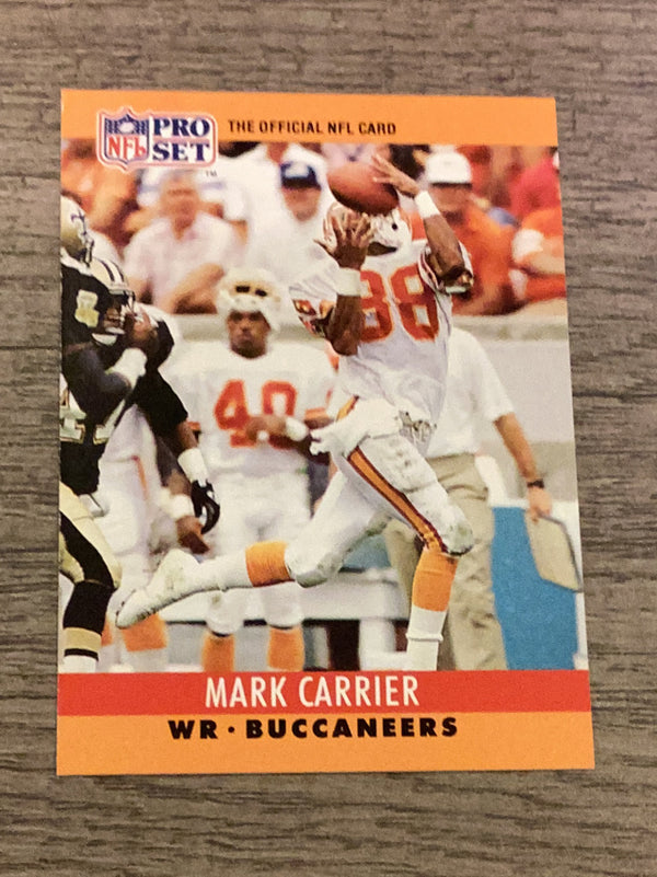 Mark Carrier Tampa Bay Buccaneers NFL 1990 Pro Set FACT Cincinnati 309 W14