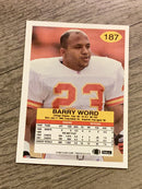 Barry Word Kansas City Chiefs NFL 1992 Fleer 187 Fleer