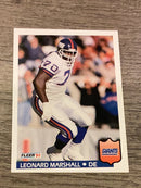 Leonard Marshall New York Giants NFL 1992 Fleer 297 