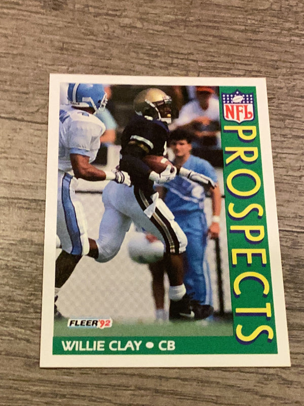 Willie Clay Georgia Tech Yellow Jackets NFL 1992 Fleer 436 PROS, RC