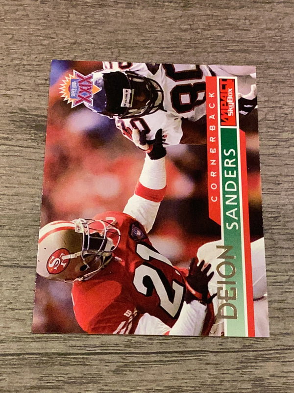 Deion Sanders San Francisco 49ers NFL 1995 SkyBox Impact 132 