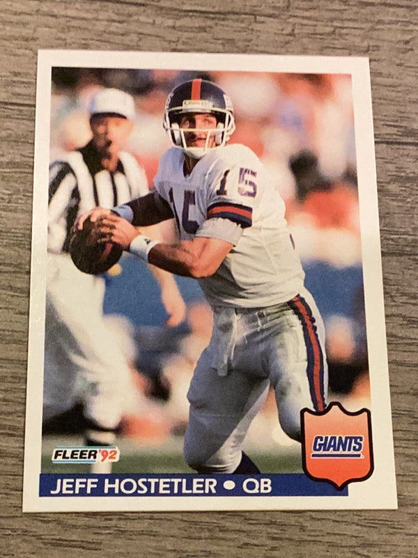 Jeff Hostetler New York Giants NFL 1992 Fleer 293 