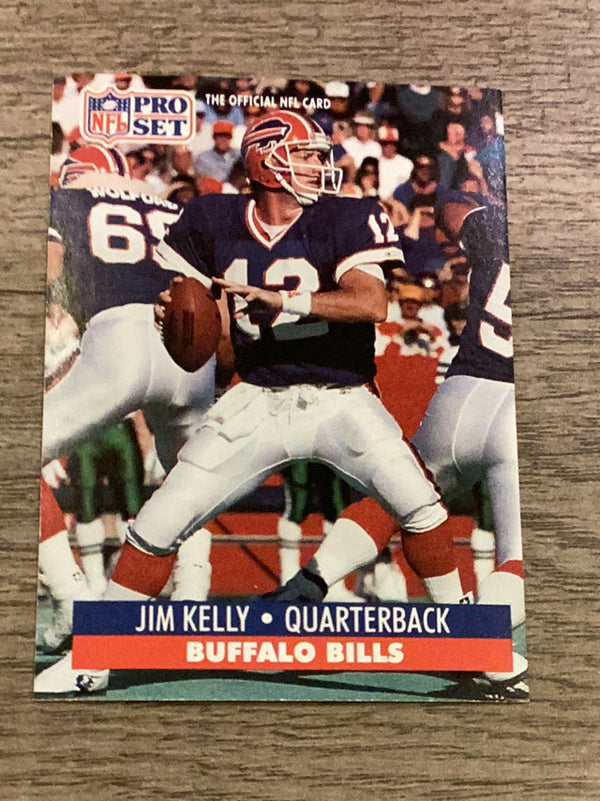 Jim Kelly Buffalo Bills NFL 1991 Pro Set FACT Mobil 78 S4