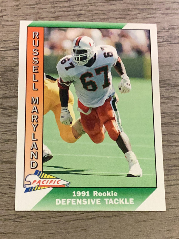 Russell Maryland Dallas Cowboys NFL 1991 Pacific 536a RC, ERR