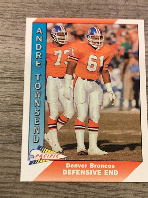 Andre Townsend Denver Broncos NFL 1991 Pacific 128a RC, ERR