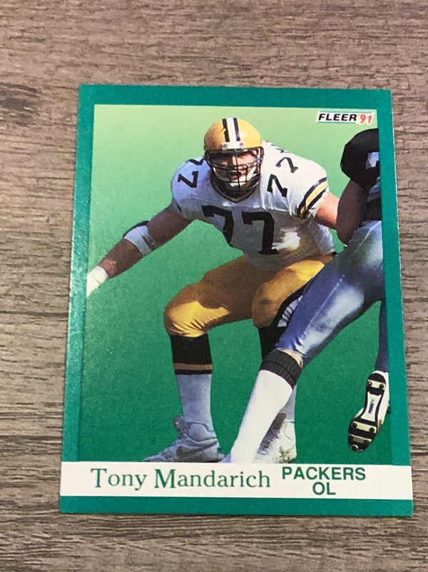 Tony Mandarich Green Bay Packers NFL 1991 Fleer 257 