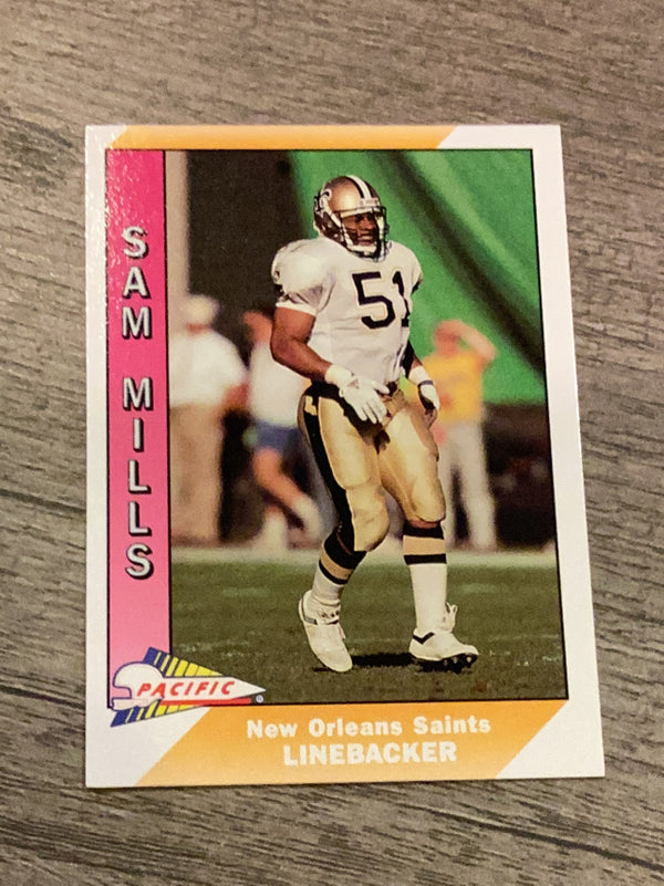 Sam Mills New Orleans Saints NFL 1991 Pacific 334 