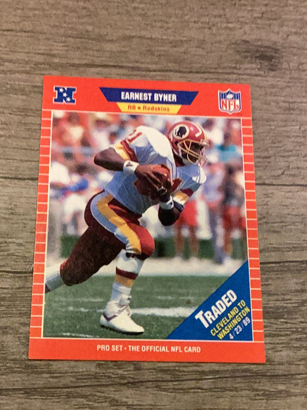 Earnest Byner Washington Redskins NFL 1989 Pro Set 480d VAR