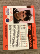 Bernie Kosar Cleveland Browns NFL 1990 Pro Set FACT Cincinnati 72 W12 Pro Set