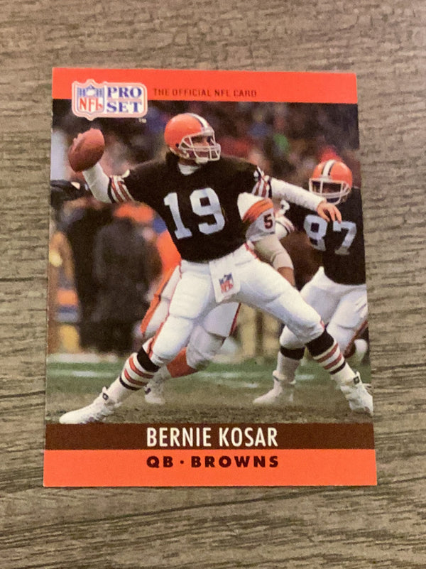 Bernie Kosar Cleveland Browns NFL 1990 Pro Set FACT Cincinnati 72 W12