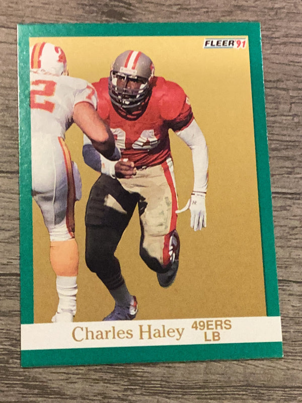 Charles Haley San Francisco 49ers NFL 1991 Fleer 356 UER