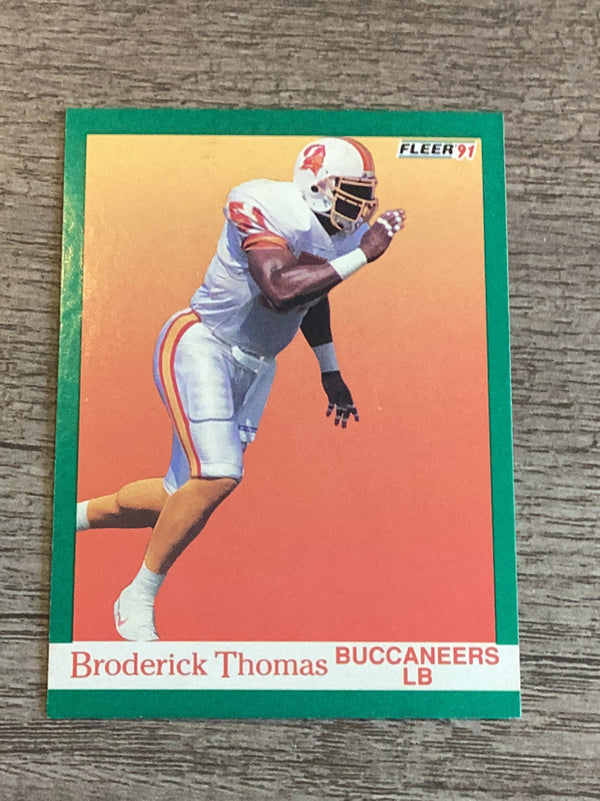 Broderick Thomas Tampa Bay Buccaneers NFL 1991 Fleer 381 
