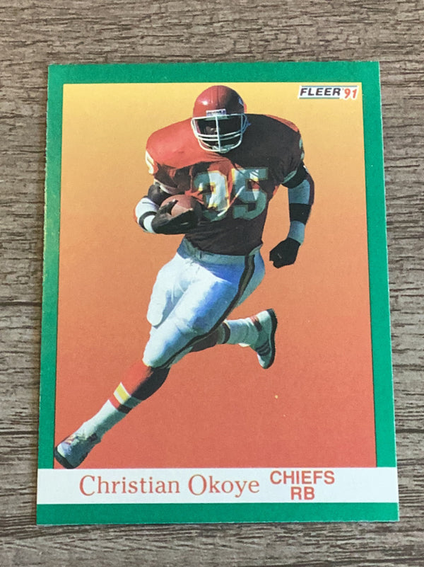 Christian Okoye Kansas City Chiefs NFL 1991 Fleer 96 