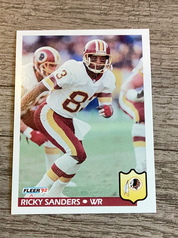 Ricky Sanders Washington Redskins NFL 1992 Fleer 429 