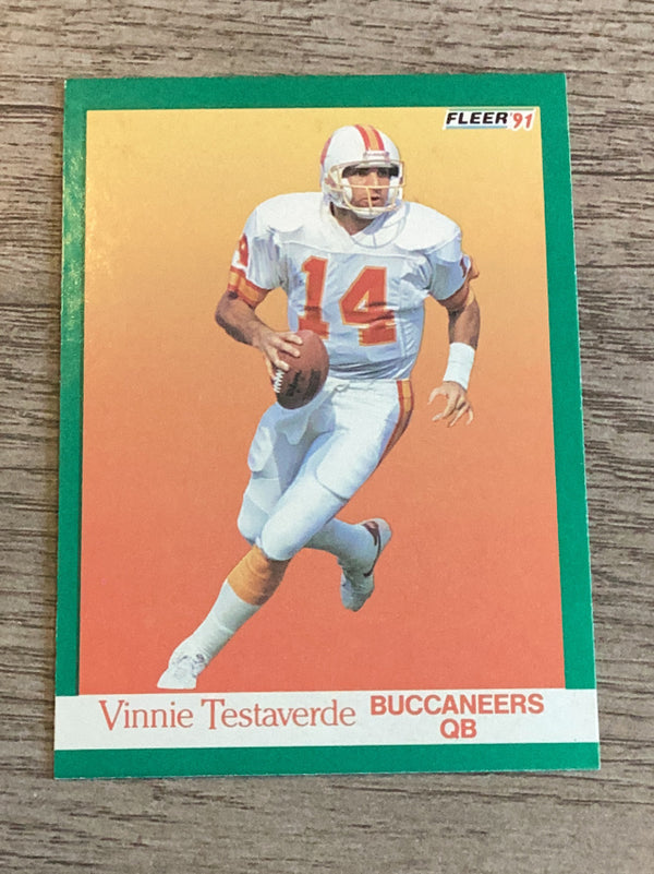 Vinny Testaverde Tampa Bay Buccaneers NFL 1991 Fleer 380 UER