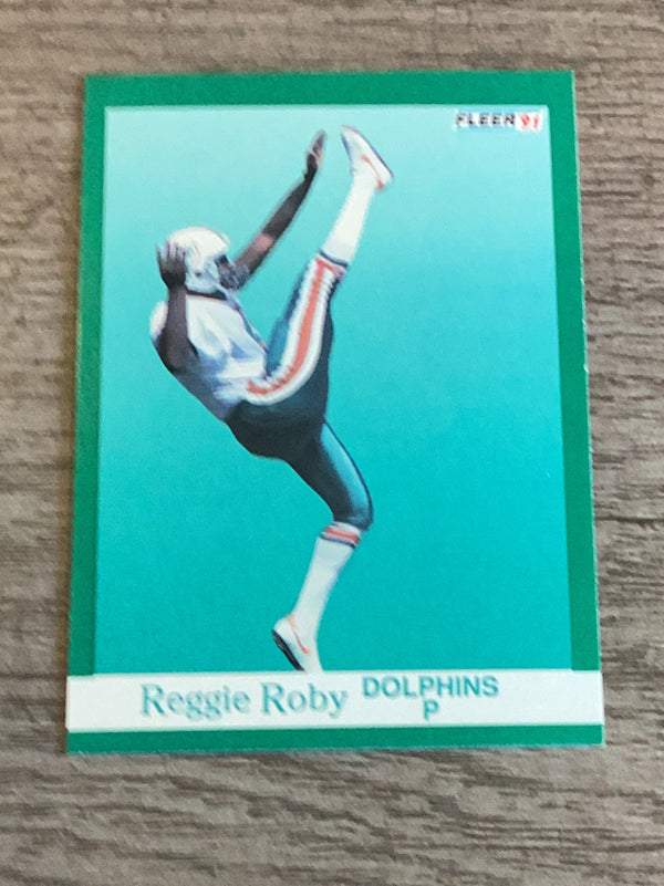 Reggie Roby Miami Dolphins NFL 1991 Fleer 129 