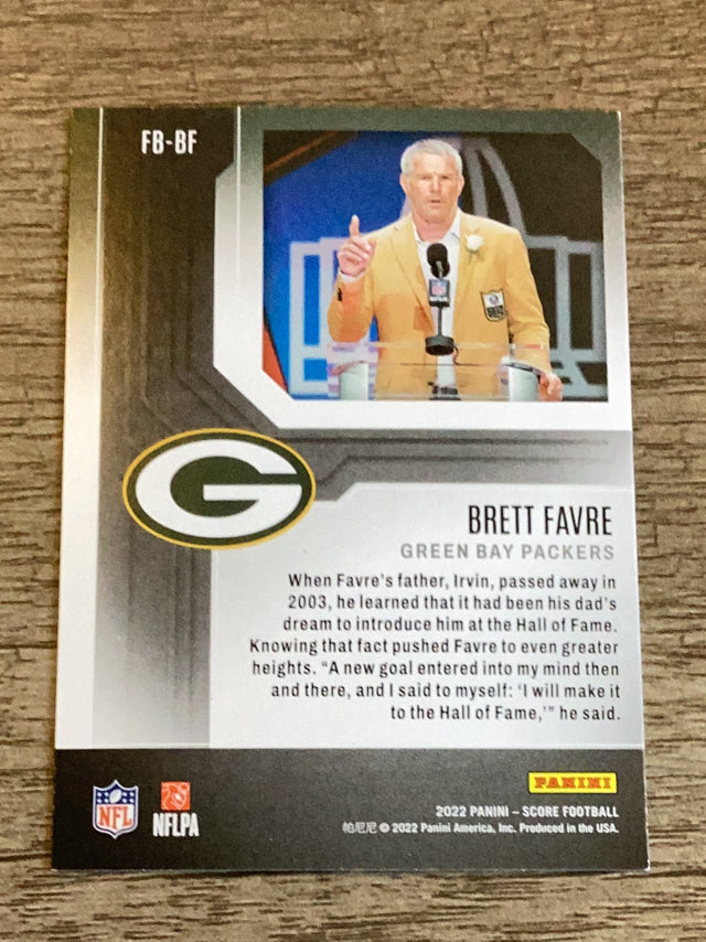 Brett Favre Green Bay Packers NFL 2022 Score: First Ballot Red FB-BF Panini