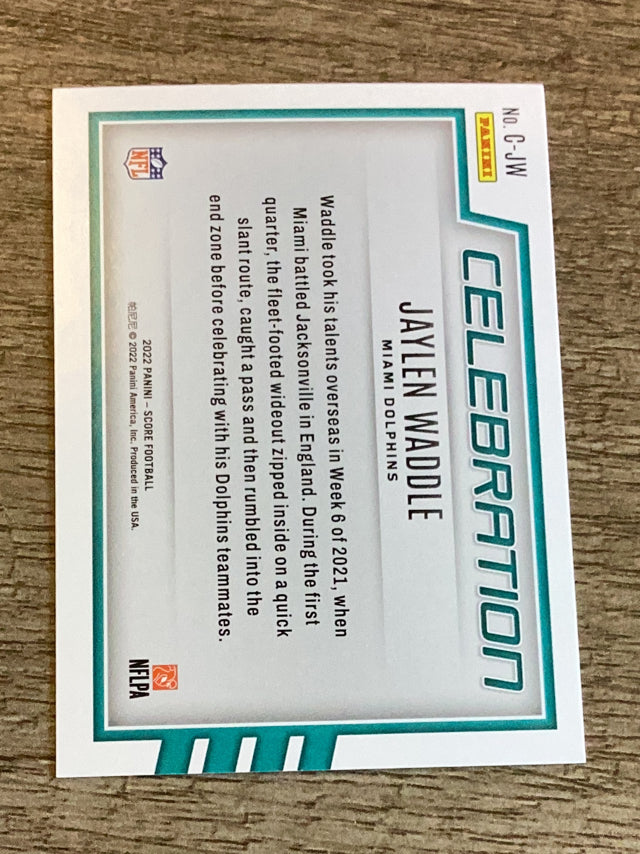 Jaylen Waddle Miami Dolphins NFL 2022 Score: Celebration C-JW Panini