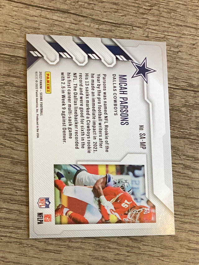 Micah Parsons Dallas Cowboys NFL 2022 Score: Sack Attack SA-MP Panini