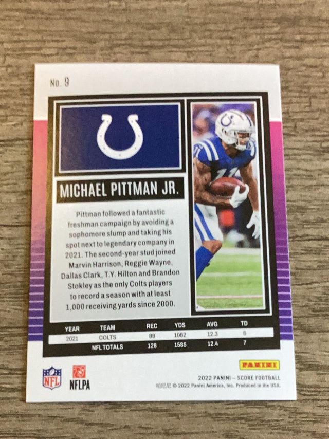 Michael Pittman Jr. Indianapolis Colts NFL 2022 Score 9 Panini