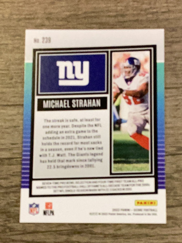 Michael Strahan New York Giants NFL 2022 Score 239 Panini