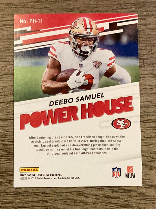 Deebo Samuel San Francisco 49ers NFL 2022 Panini Prestige: Power House PH-11 Panini