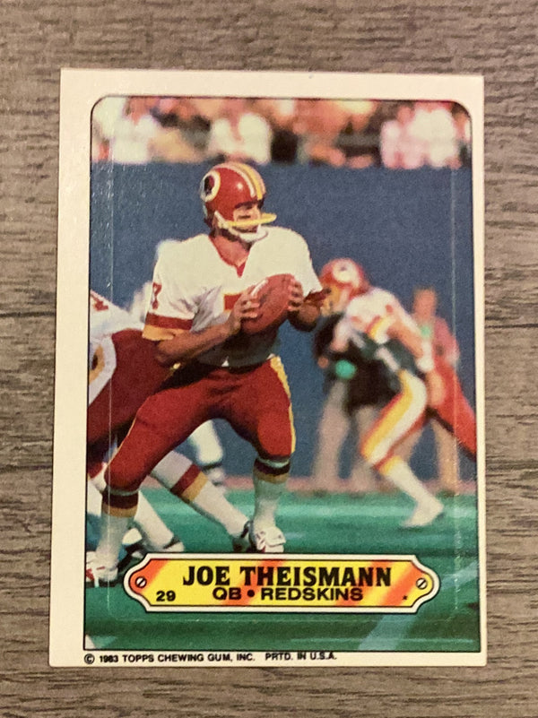 Joe Theismann Washington Redskins NFL 1983 Topps - Stickers 29 