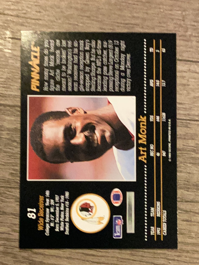 Art Monk Washington Redskins NFL 1993 Pinnacle 81 Pinnacle