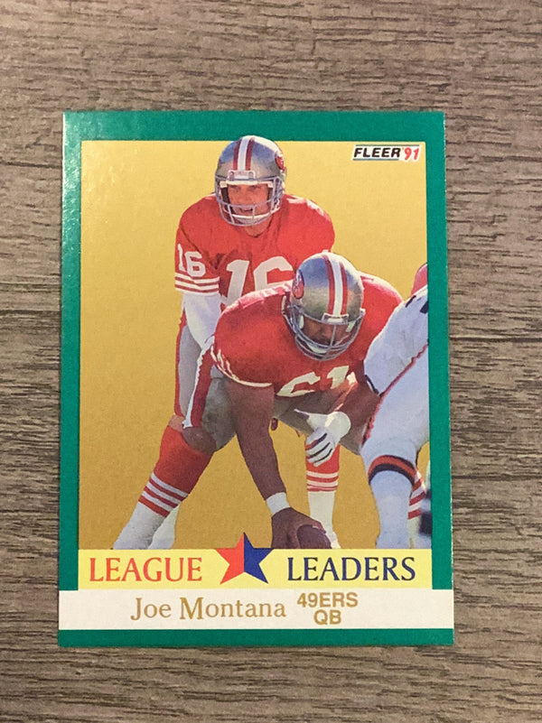 Joe Montana San Francisco 49ers NFL 1991 Fleer 408 LL, UER