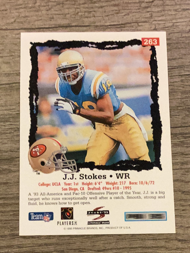 J.J. Stokes San Francisco 49ers NFL 1995 Score 263 RC Score