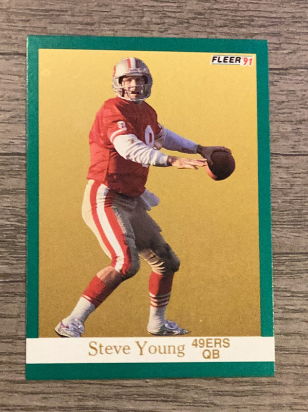 Steve Young San Francisco 49ers NFL 1991 Fleer 367 