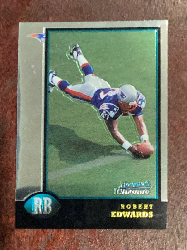 Robert Edwards New England Patriots NFL 1998 Bowman Chrome 12 RC