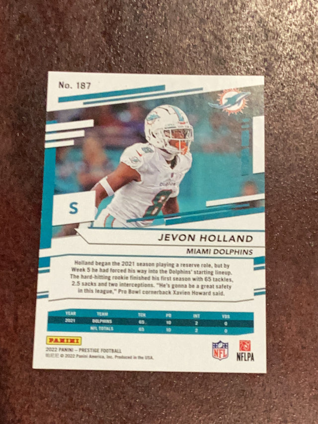 Jevon Holland Miami Dolphins NFL 2022 Panini Prestige 187 Panini