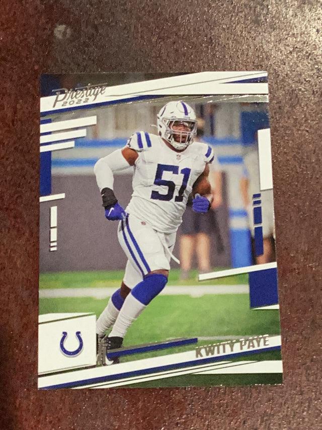 Kwity Paye Indianapolis Colts NFL 2022 Panini Prestige 130 