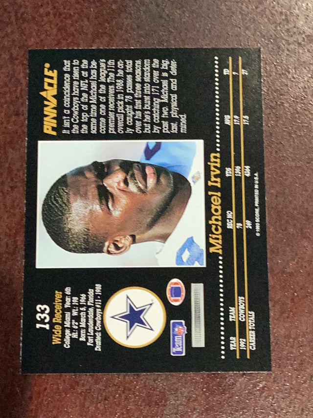 Michael Irvin Dallas Cowboys NFL 1993 Pinnacle 133 Pinnacle