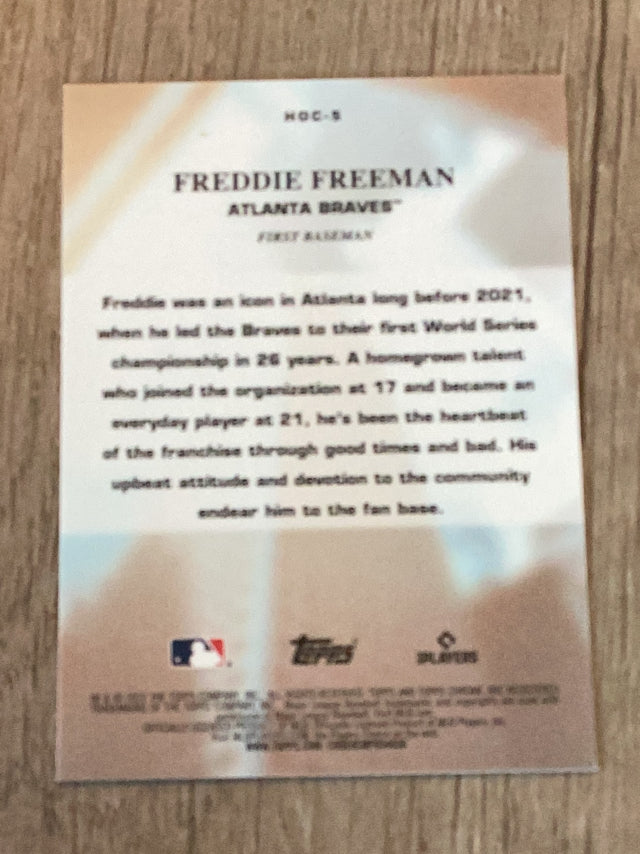 Freddie Freeman Atlanta Braves MLB 2022 Topps Chrome: Heart of the City HOC-5 Topps