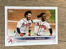 Postseason Passion (Ozzie Albies / Dansby Swanson) Atlanta Braves MLB 2022 Topps 342 CC, CL, Checklist: 628-660