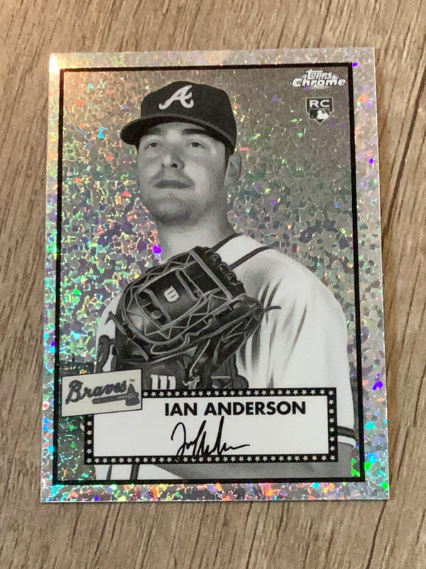 Ian Anderson Atlanta Braves MLB 2021 Topps Chrome Platinum Anniversary - Black & White Mini-Diamonds Refractor 11 